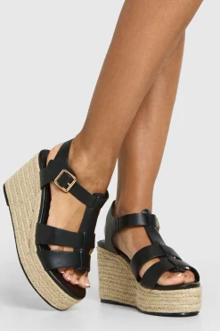Compensées Espadrilles À Bride En T Plateforme