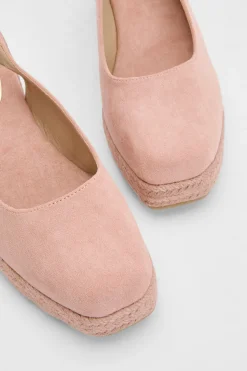 Compensées Gabbie À Bride Arrière En Synthétique Avec Semelle Espadrille Mi-hauteur