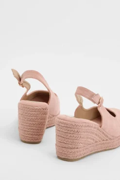 Compensées Gabbie À Bride Arrière En Synthétique Avec Semelle Espadrille Mi-hauteur