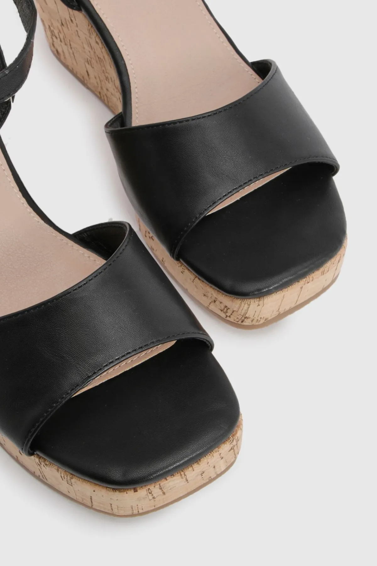 boohoo Compensées Liège Bicolores< Chaussures À Talons|Sandales Compensées