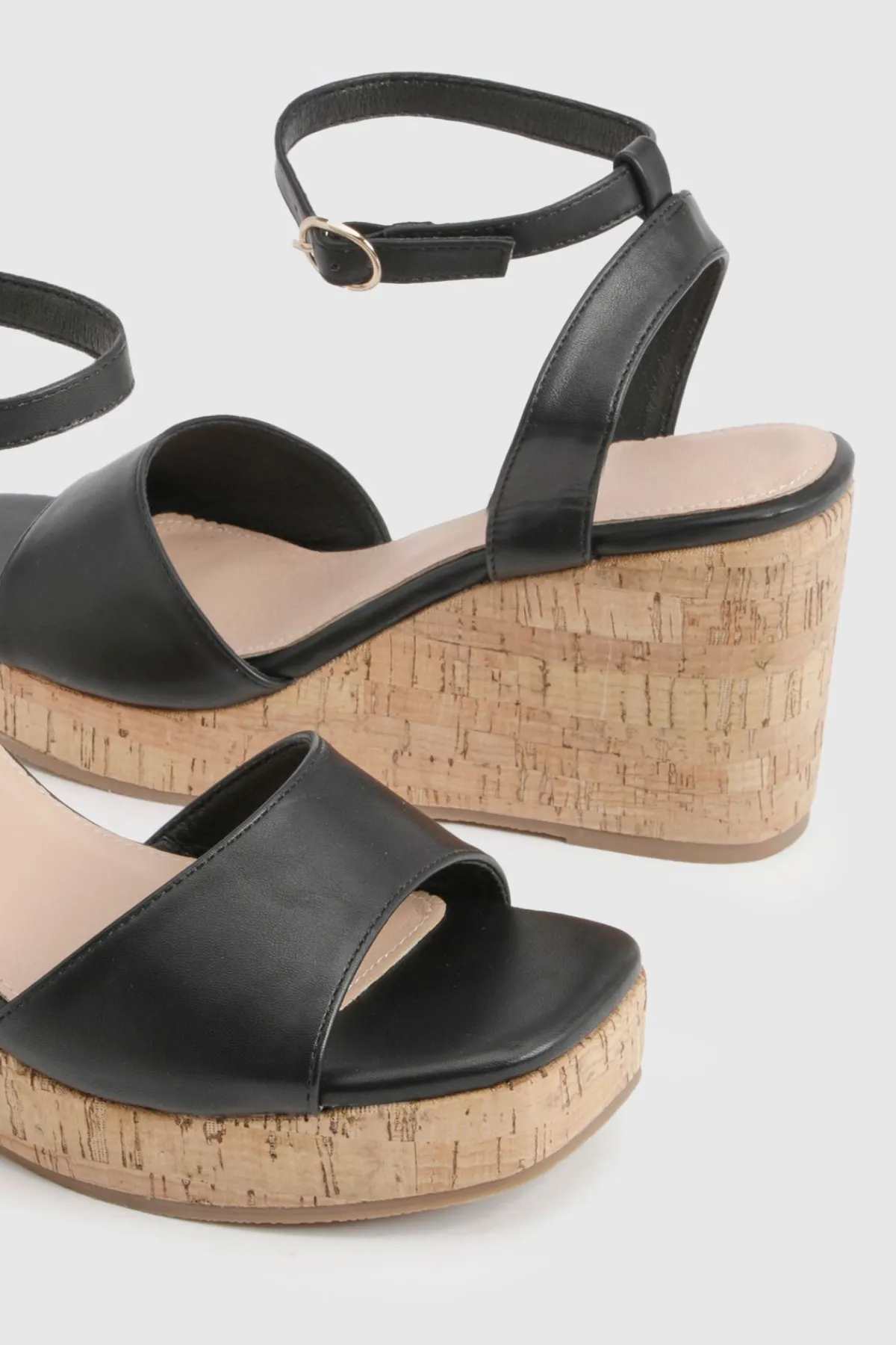 boohoo Compensées Liège Bicolores< Chaussures À Talons|Sandales Compensées