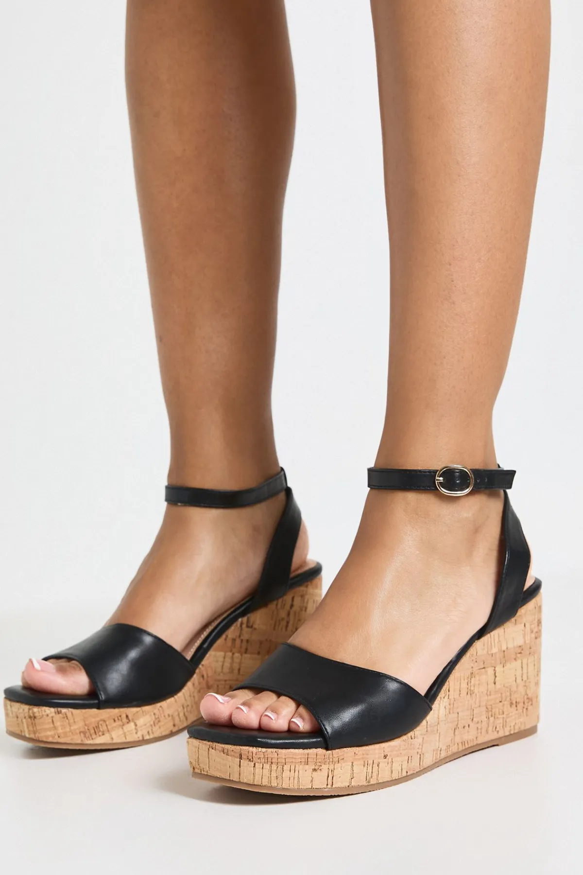 boohoo Compensées Liège Bicolores< Chaussures À Talons|Sandales Compensées