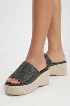 boohoo Compensées À Plateforme En Raphia< Sandales