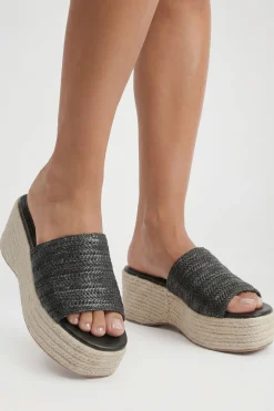 boohoo Compensées À Plateforme En Raphia< Sandales
