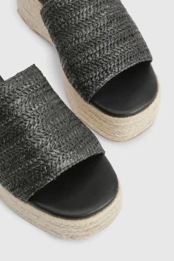 boohoo Compensées À Plateforme En Raphia< Sandales