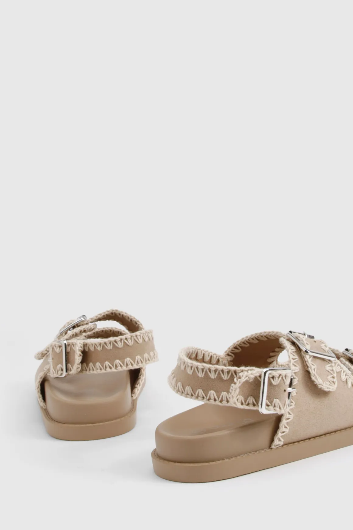 Contrast Stitch Woven Dad Sandals