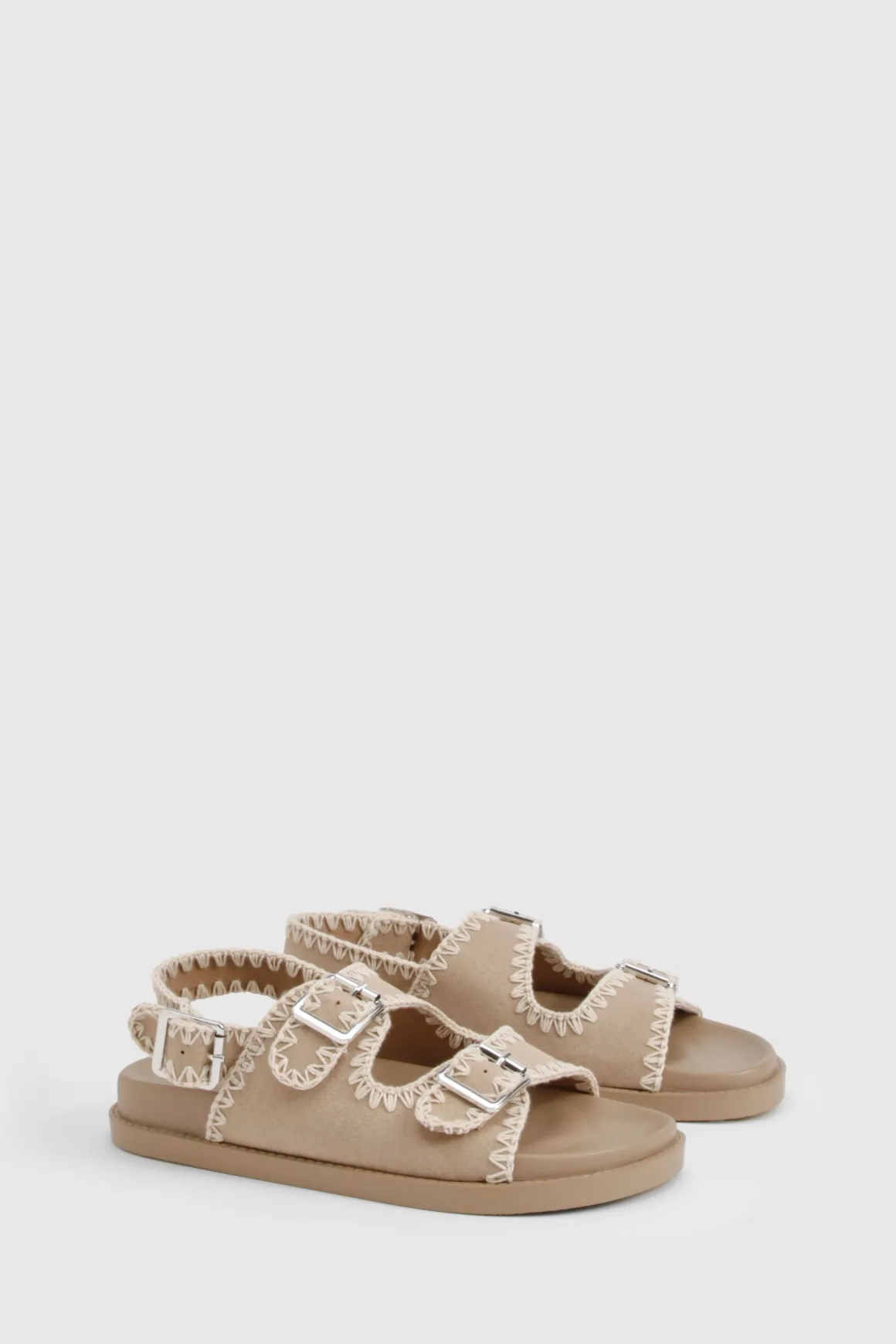 Contrast Stitch Woven Dad Sandals