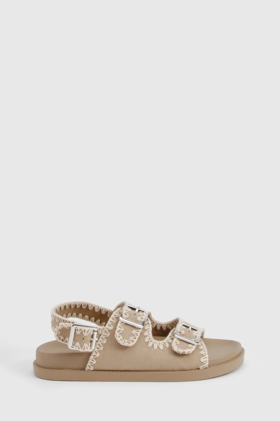 Contrast Stitch Woven Dad Sandals