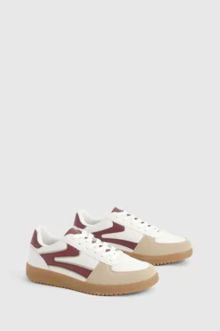 Contrast Stripe Gum Sole Trainers