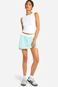boohoo Contrast Waistband Striped Mini Skirt<Femme Jupes|Jupes