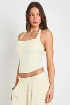 boohoo Corset Ajusté À Bretelle Licou<Femme Tailleurs|Tops