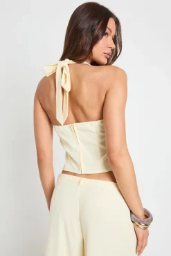 boohoo Corset Ajusté À Bretelle Licou<Femme Tailleurs|Tops