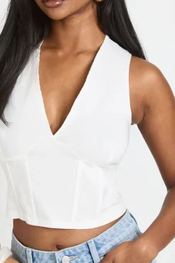 Corset Bustier Plongeant En Bengaline