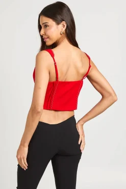 boohoo Corset À Col Halter Avec Détails De Coutures Et Boutons Sur Le Devant<Femme Tops
