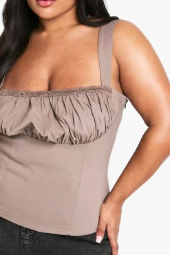 CORSET FRONCÉ À BRETELLES