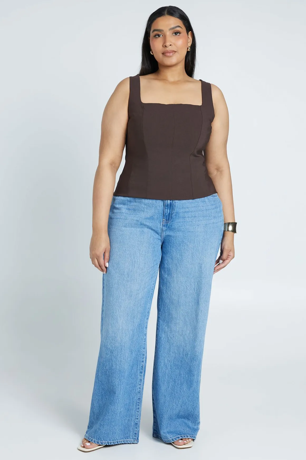 Corset Grande Taille À Encolure Carrée