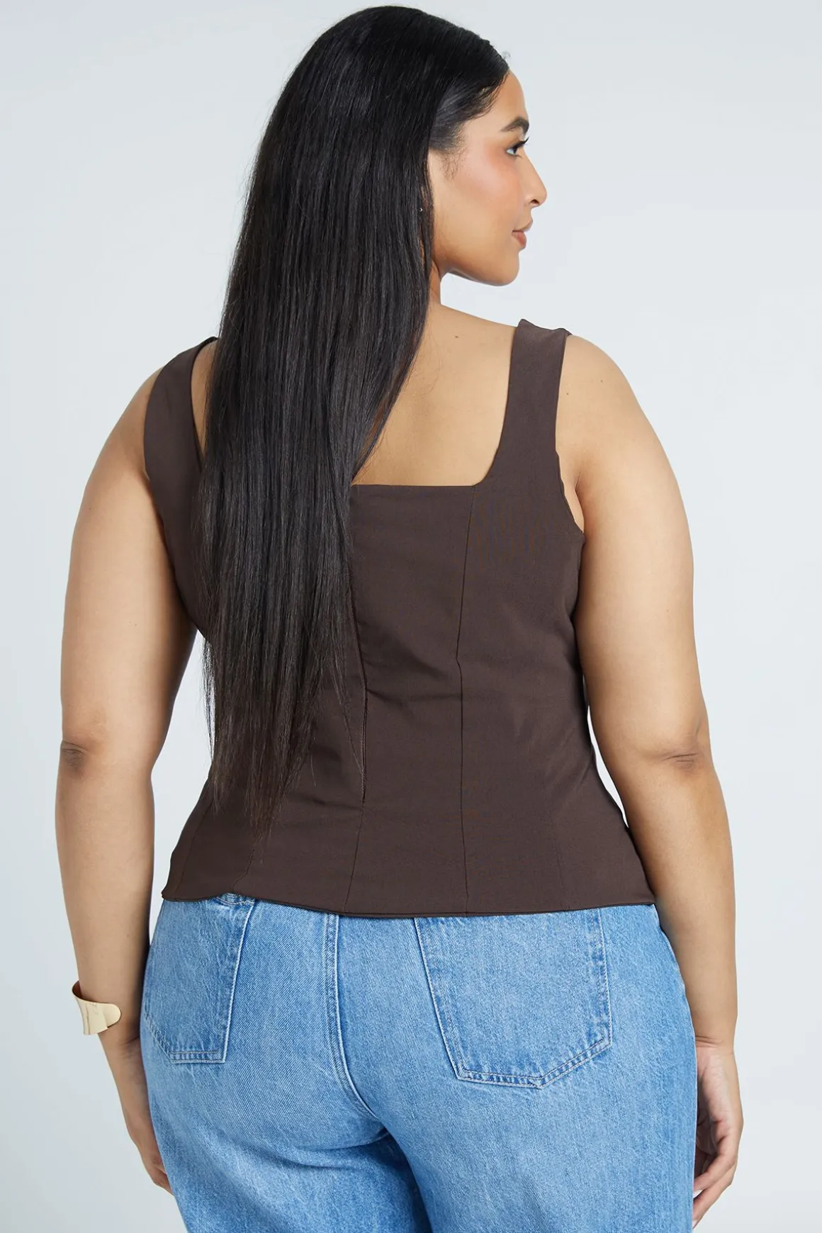 Corset Grande Taille À Encolure Carrée