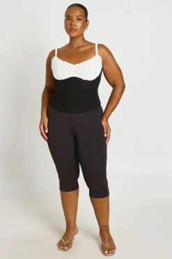 boohoo Corset Grande Taille En Mousseline Contrastée<Femme Tops