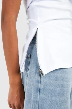 Corset long en bengaline à ourlet fendu
