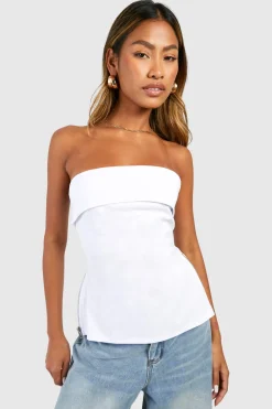 Corset long en bengaline à ourlet fendu