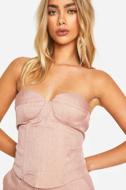 Corset Sweetheart à rayures fines premium