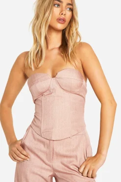Corset Sweetheart à rayures fines premium