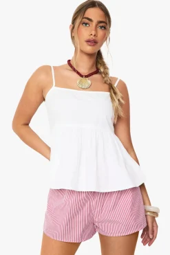 Coton Popeline Peplum Cami
