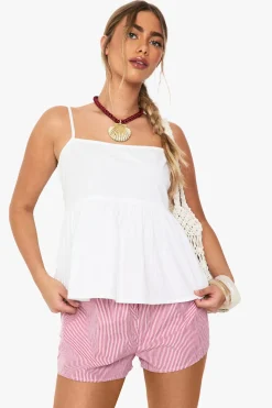Coton Popeline Peplum Cami