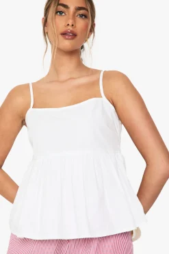 Coton Popeline Peplum Cami