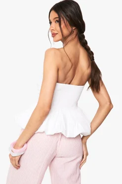 Cotton Poplin Puffball Bandeau