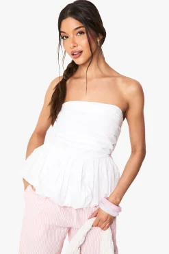 Cotton Poplin Puffball Bandeau