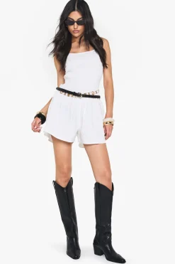boohoo Cotton Shirred Flippy Playsuit<Femme Combinaisons Et Combishorts
