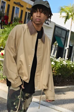 boohooMAN Coupe oversize, col contrasté Mac<Homme Manteaux Et Vestes