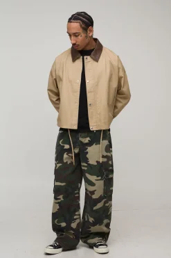 boohooMAN Coupe oversize, col contrasté Mac<Homme Manteaux Et Vestes
