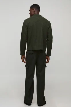 Coupe régulière, détails de poche, allure Harrington en laine