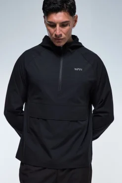 Coupe-vent Actif 1/4 Zip Pour Homme Grande Taille