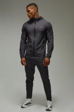 boohooMAN Coupe-vent Homme À Logo Néon Fluo Active<Femme Manteaux Et Vestes|Vestes