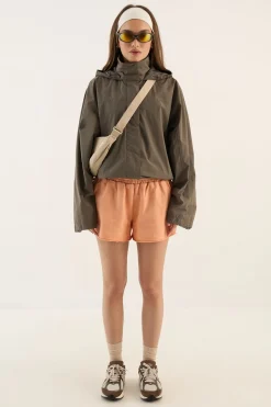 Coupe-vent Imperméable À Casynthétiqueche Avec Col Montant Dsgn Studio