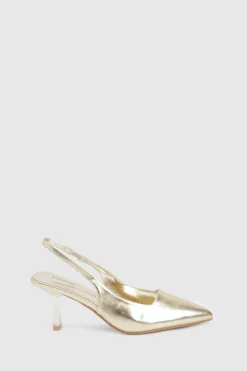 boohoo Court slingback à talon aiguille bas et ajustement large< Chaussures Festives|Chaussures À Talons