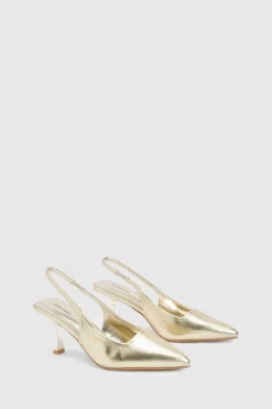 boohoo Court slingback à talon aiguille bas et ajustement large< Chaussures Festives|Chaussures À Talons