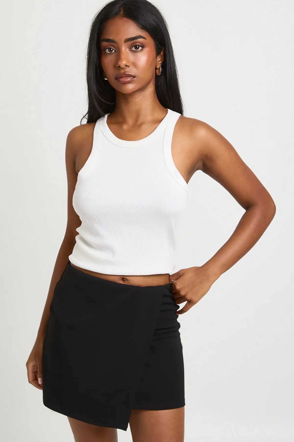 boohoo Crepe Wrap Front Mini Skirt<Femme Tailleurs|Jupes