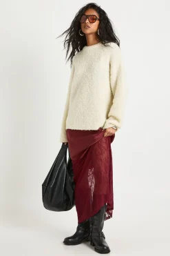 boohoo Crew Neck Boucle Jumper<Femme Pulls Et Gilets|Toutes Les Mailles