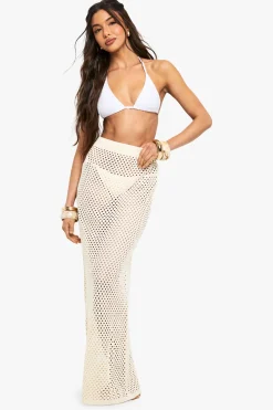 boohoo Crochet Maxi Jupe de Plage<Femme Pulls Et Gilets|Toutes Les Mailles