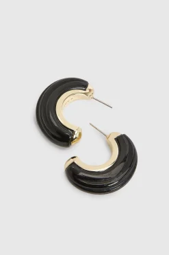 KarenMillen Créoles Coniques En Résine< Boucles D'Oreilles