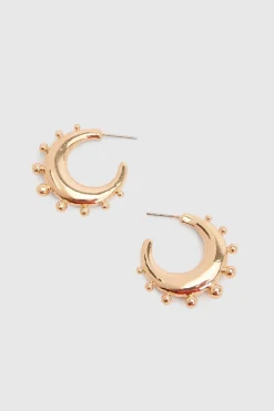 boohoo Créoles Détail Orbes Croissant< Boucles D'Oreilles
