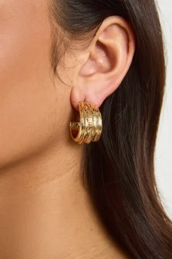 boohoo Créoles Épaisses À Relief Texturé< Boucles D'Oreilles