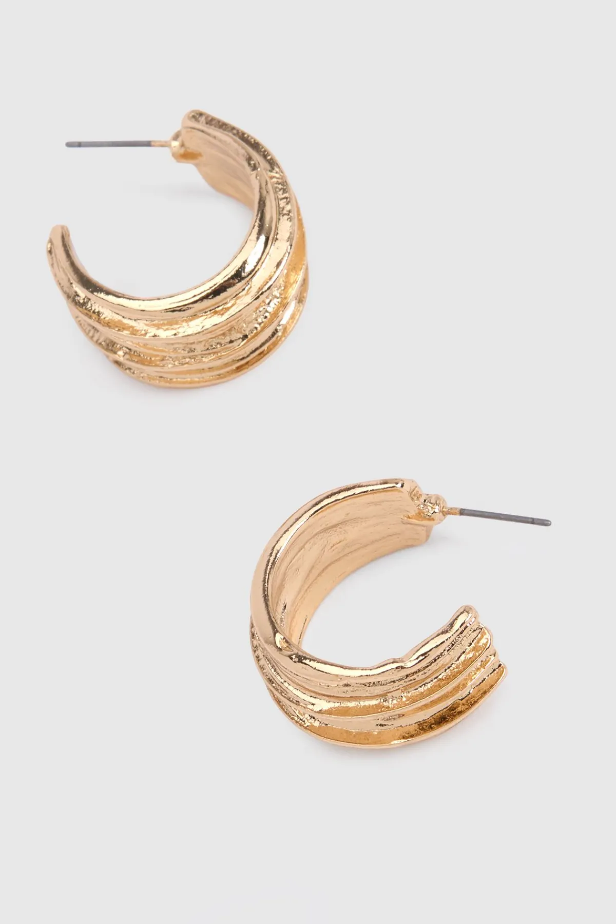 boohoo Créoles Épaisses À Relief Texturé< Boucles D'Oreilles
