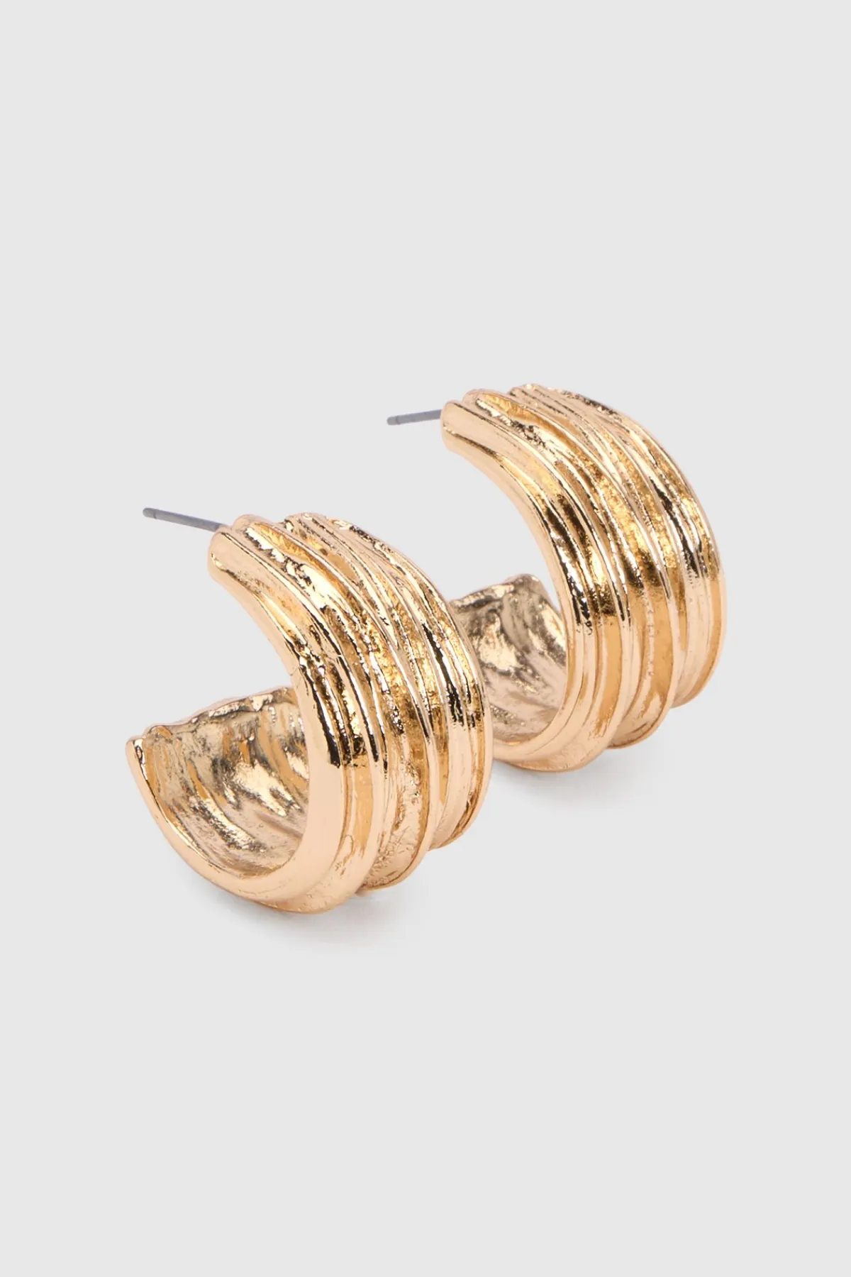 boohoo Créoles Épaisses À Relief Texturé< Boucles D'Oreilles