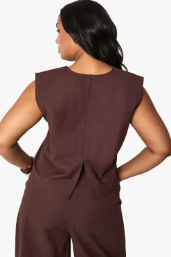 Crop Boxy en lin Plus