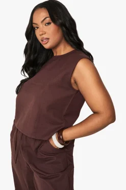 Crop Boxy en lin Plus